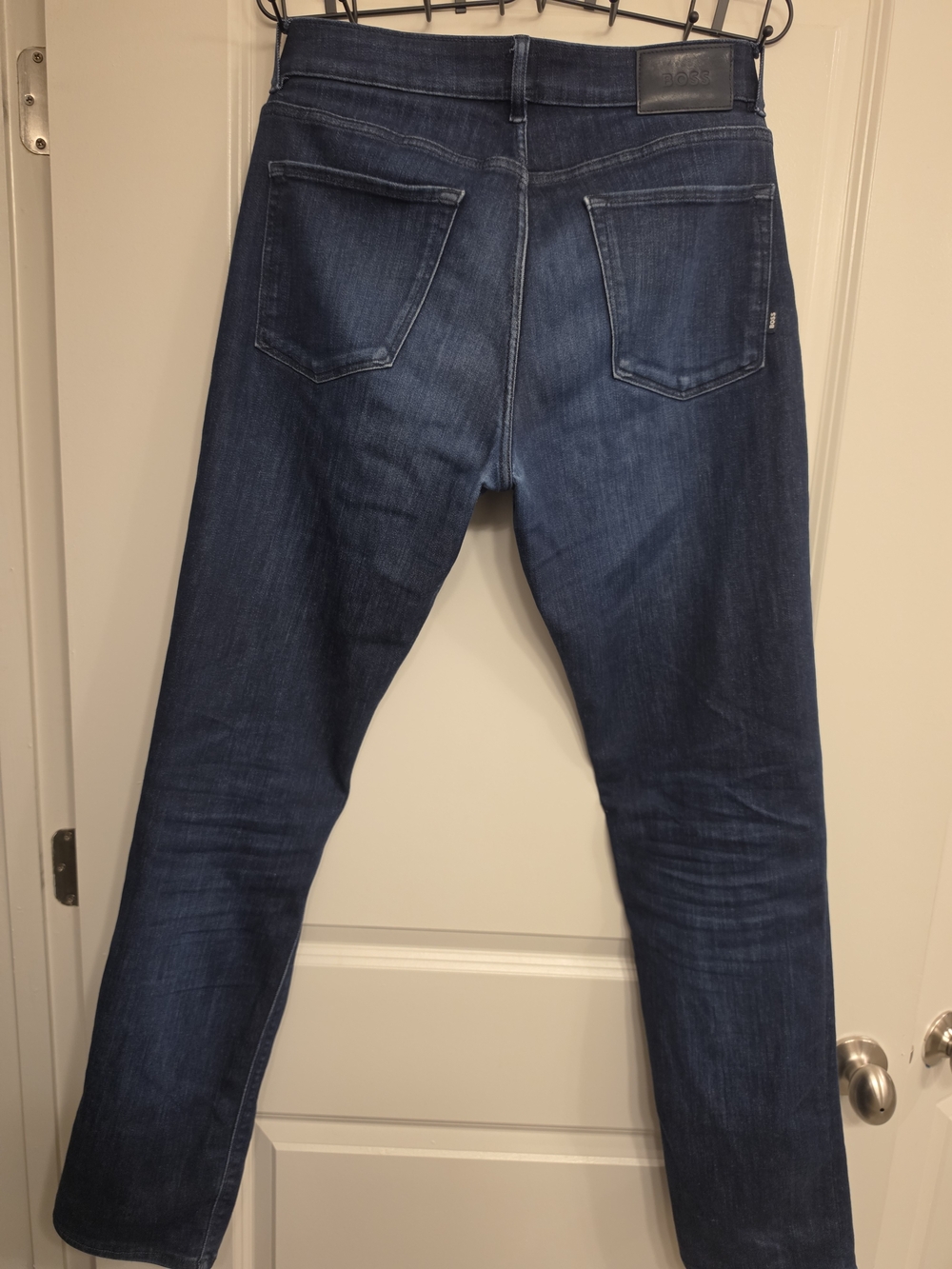 BOSS Men's Dark Blue Denim Jeans
